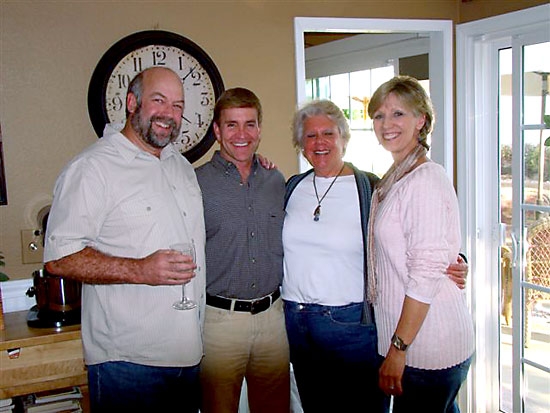 Bob Richardson, Steve Lane, Karen Kesecker Shellenberger, Christie Hyler Volanski - Dinner at Bobs! 2/11/09