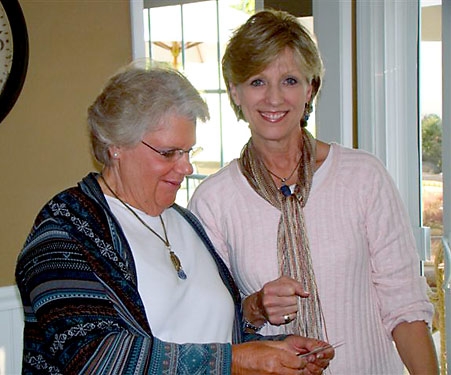 Karen & Christie at Bob Richardsons house in CA 2/11/09