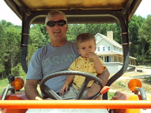 Dave Shrum and grandson Collin in Alabama July 09
